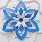 Объемная снежинка оригами снежинка оригами