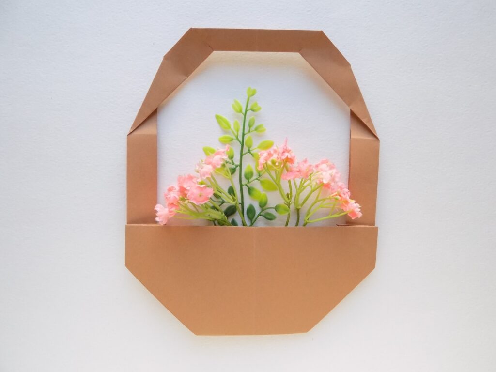 Корзиночка оригами из бумаги